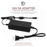 24V3A 72W Power Supply Adapter/ Power Splitter Power Cord, Fits tv/Security Camera,5.5mm, T-5.5+4.0,Input AC 100-240V~50/60Hz, Output DC 24V 3A