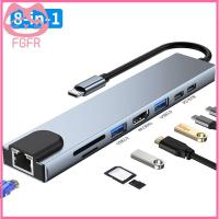 FGFR USB หลายพอร์ต3.0การ์ดความจำ RJ45 4K HDMI USB C ฮับ Type-C Splitter PD ชาร์จ