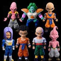 ฟิกเกอร์ดราก้อนบอลเซลล์เกมส์ Tien Shinhan ทรังค้น Yamcha Krillin Majin Buu Zarbon หุ่นพีวีซีอนิเมะ