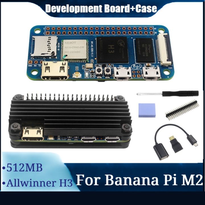 For Banana Pi M2 Zero Development Board+Aluminum Case Quad Core 512Mb  Allwinner H3 Open Source Motherboard | Lazada.Vn