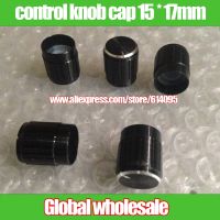 【CW】 100pcs aperture of 6mm black aluminum potentiometer knob / rotary switch volume control cap 15 x 17mm