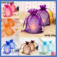 OWMXZL 50pcs 9x12cm การตกแต่ง งานสังสรรค์ กล่องขนม บรรจุภัณฑ์ เชียร์ Organza ถุงของขวัญ กระเป๋าเครื่องประดับ