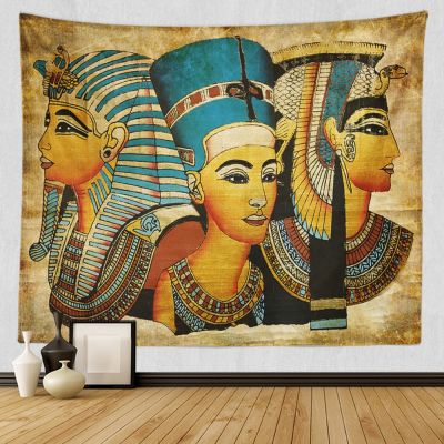 ☸▪ Bohemian Art Tapestry Wall Hanging Tapestry Hippie Ancient Egypt Mural Aesthetic Room Decor Bedroom Cloth Blanket Psychedelic