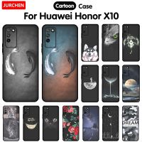 JURCHEN เคสสำหรับ Huawei Honor X10เคสซิลิโคนนิ่มด้านหลังเคสสำหรับ Huawei Honor X 10 HonorX10 "เคสโทรศัพท์แฟชั่นลายการ์ตูนน่ารัก6.63"