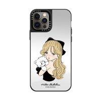 เคสโทรศัพท์มือถือกระจก กันกระแทก ลายผู้หญิงน่ารัก สําหรับ iPhone 15 Pro max 14 Promax 13 mini 12 11 XS XR XSMAX 7G 7 Plus SE2020