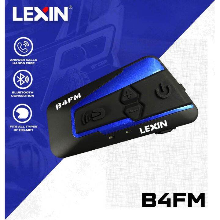 Lexin 1Pc LXB4FM Motorcycle Universal Helmet Communication