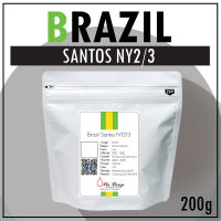 เมล็ดกาแฟคั่ว บราซิล ซานโตส  Brazil Santos NY2/3 Coffee Beans เมล็ดกาแฟต่างประเทศ 200g