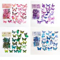 40PCS PET Retro Butterfly Stickers Bag Diary Sticker Scrapbooking Journal Supplies Star Kawaii Stationery Kids Pack Journalling