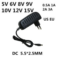 【Big-Sales】 LIL SHIZZ 3A 0.5A 9V 12V 5V 8V 6V 15V สำหรับอะแดปเตอร์ Eu AC 2A 10V 1A 110-240V แอลอีดีพาวเวอร์ซัพพลายอะแดปเตอร์ไฟฟ้า DC