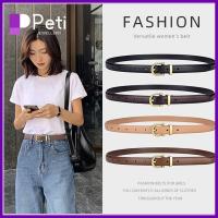 PETI JEWELLERY บางและบาง เข็มขัดรัดเอว หัวเข็มขัดโลหะผสมสังกะสี สกินนี่ สายคาดเอว ของขวัญสำหรับเด็ก หนังพียู ผู้หญิงผู้หญิงผู้หญิง