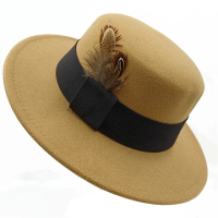 Mens Fedora Classic Coffee Fedora Monochrome Adult Jazz Hat Winter Hat Elastic Black Feather Accessories Кепка Мужская