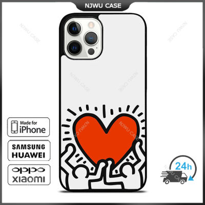 Keith Haring Love Phone Case for iPhone 14 Pro Max / iPhone 13 Pro Max / iPhone 12 Pro Max / XS Max / Samsung Galaxy Note 10 Plus / S22 Ultra / S21 Plus Anti-fall Protective Case Cover