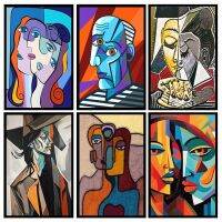 Picasso Classic Works โปสเตอร์และภาพพิมพ์ Retro Abstract Art ภาพวาดผ้าใบภาพผนังศิลปะ Home Bar ตกแต่งห้อง