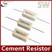 ▤♙✘ 10pcs 5W 5 Cement Resistor 0.1 100K Power Resistance 0.1R 0.5R 1R 10R 100R 0.22 0.33 0.5 1 2 5 8 10 15 20 25 30 100 1K 10K ohm