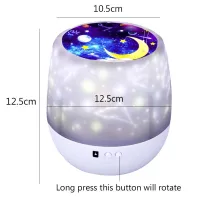 Starry Sky Projector Moon Rotating Night Light Battery Operated USB Charging Projection Lamps Children Brithday Gift