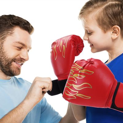 1 Pair Kids Boxing Gloves Punching Training Comfortable Workout Fight Exercise Mitts Boys Train Gym Glove Hand Protector