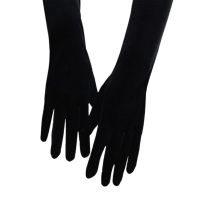 ♀ Elegant Long Velvet Gloves Elbow Gloves Full Finger Dancing Gloves for Special Occasion Wedding Banquet Dress Girl Lady Party