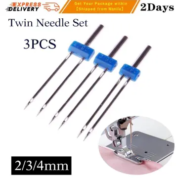 2/3/4mm Twin Needles Set Double Needle Household Sewing Machine Needle for  Brother Singer Sewing Machine Accessories 2/3/4/90
