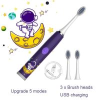 DDFHLPJ-For Children Sonic Electric Toothbrush Cartoon Pattern For Kids With Replace The Tooth Brush Head Ultrasonic Toothbrush Wdda83