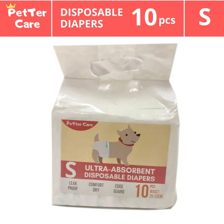 Petter Care Disposable Dog Diaper 10pcs Small - Super Absorbent Dog ...