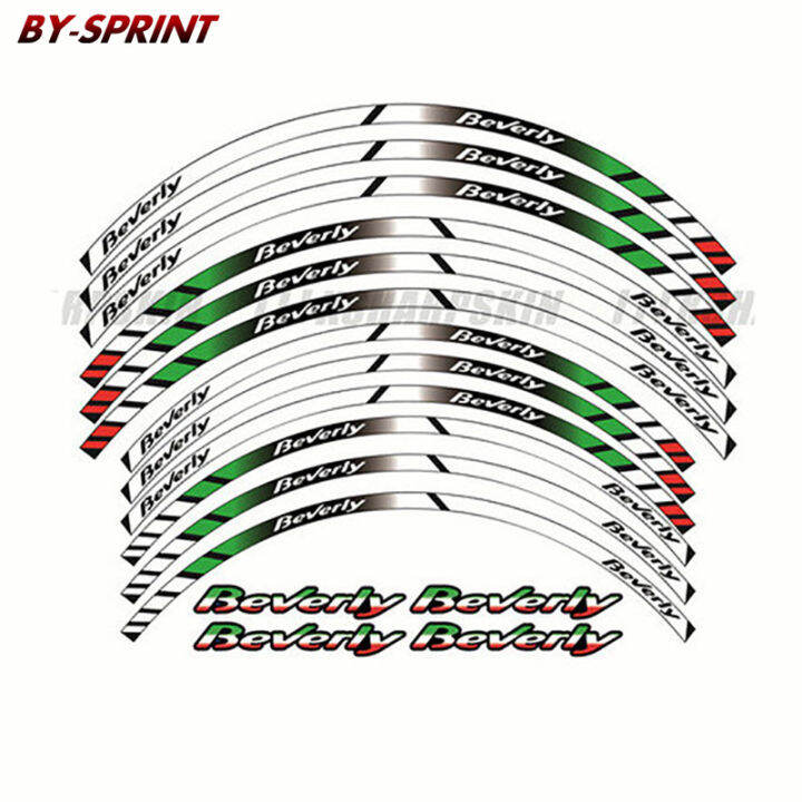 รถจักรยานยนต์สำหรับ-piaggio-beverly-125-250-350-500-2014-2016-12-x-หนาขอบด้านนอกขอบสติ๊กเกอร์ลายล้อสะท้อนแสง-deca