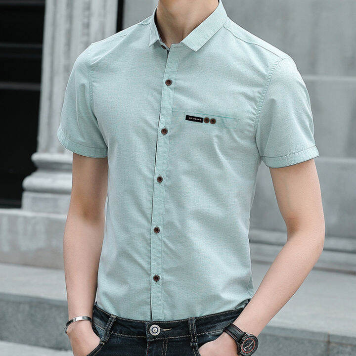 8 COLOUR Korean Fashion Casual Plain Men's Short Sleeve Polo/Office ...