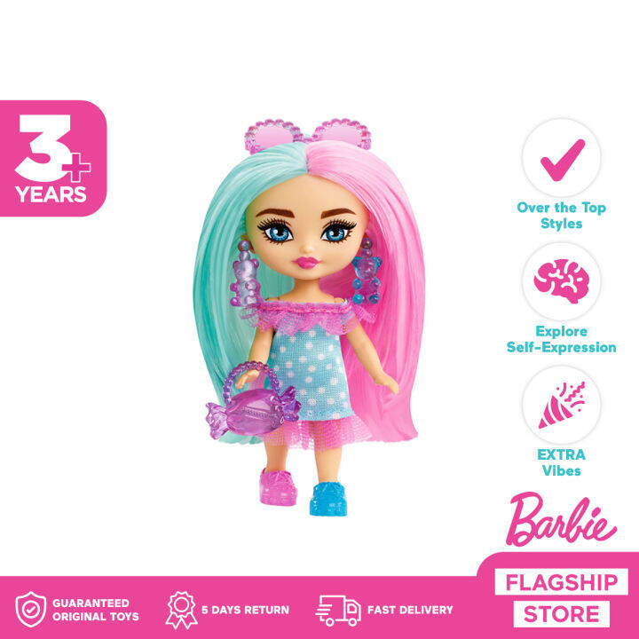 Barbie Extra Mini Minis Doll Blonde Skin - Mainan Anak Boneka Perempuan ...