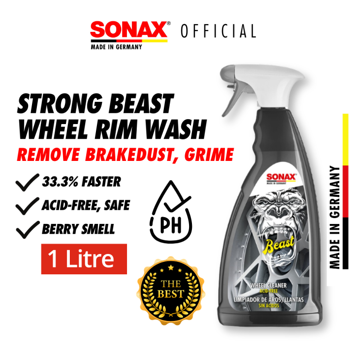SONAX BEAST Wheel Rim Cleaner 1L Acid Free (Rim alloy, Iron Fallout
