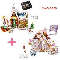 【ร้อน】 LOZBlocks MerryHouse ซานตาคลอส Snowman Tree Deer BuildingDIYHouse BrickForGirl ของขวัญ