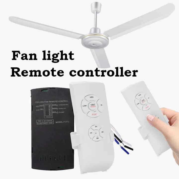 Wireless Ceiling Fan Light Remote Controller Kit With Rf Remote Control