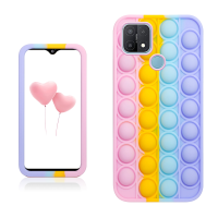 Color Bubble เคสซิลิโคนคลาสสิกสำหรับ Oppo A15,เคสลายการ์ตูนแฟชั่นน่ารักทนทานเคสนิ่มสำหรับเด็กผู้หญิงเคสป้องกันมีสไตล์น่ารักไม่เหมือนใครสำหรับ Oppo A15