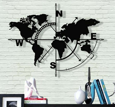 metal world map compass metal wall decor art work metal sign world map wall art