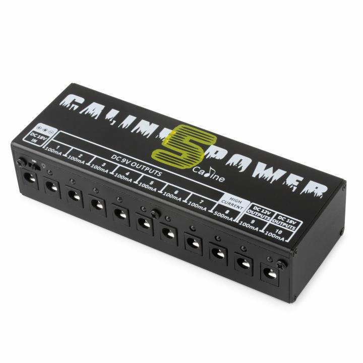 caline-ตัวจ่ายไฟเอฟเฟค-10-ช่อง-รุ่น-cp-05-power-supply-for-guitar-effects-10-outputs-แถมฟรีสายไฟพ่วงเอคเฟค-10-เส้น-amp-อแดปเตอร์