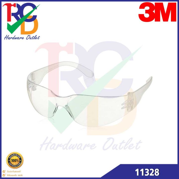 3m-11328-แว่นตานิรภัยเลนส์ใสฉาบปรอท-แว่นตาเซฟตี้-กันลม-กันฝุ่น-กันรังสี-uv-กันรอยขีดข่วน