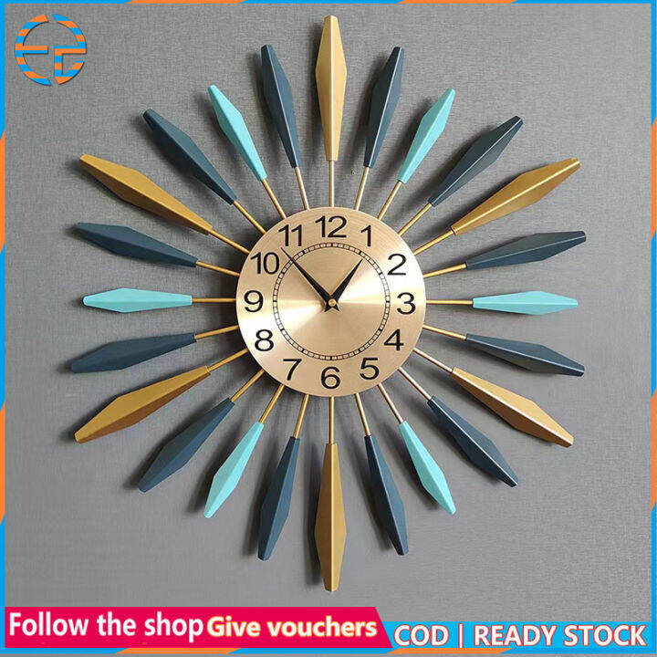 45/55/70CM Wall Clock Nordic Retro C Living Room Bedroom Clock Modern ...