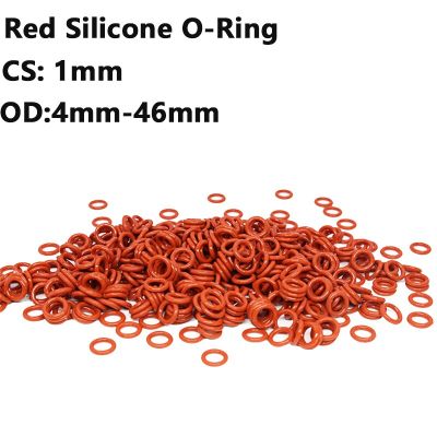 10-100PCS  1mm  Red Silicone O-ring Food Grade Silicone O-ring Waterproof High Temperature Resistant Red Sealing Ring Gas Stove Parts Accessories