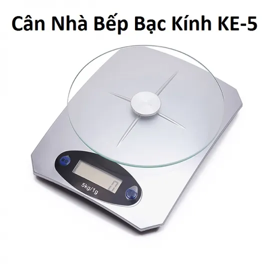 Cân điện tử nhà bếp mặt kính KE-5 tải trọng 5kg 