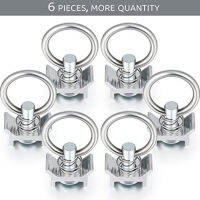 1 PC L-Track Airline อลูมิเนียม Single Stud Fitting Tie Down Anchor Quick Hook Spring Bolt กับแหวนกลม Trailer Fixing Ring