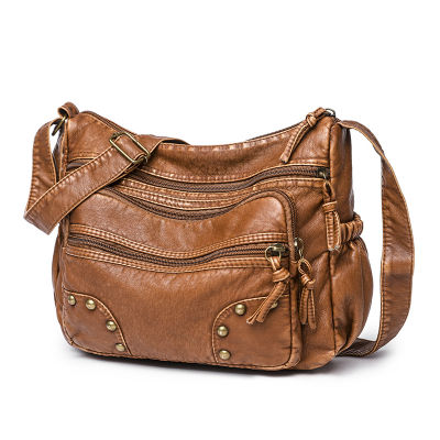 Mother Bag 2023 New Street Fashionable Small Square Bag Womens Soft Surface Multi-Pocket Large Capacity Shoulder Bag 2023