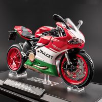 1:12 DUCATI 1199 Panigale ล้อแม็กรถจักรยานยนต์รุ่น Die Cast โลหะแข่งรถจักรยานยนต์รุ่นแสงเสียงเครื่องประดับเด็กของเล่นของขวัญ