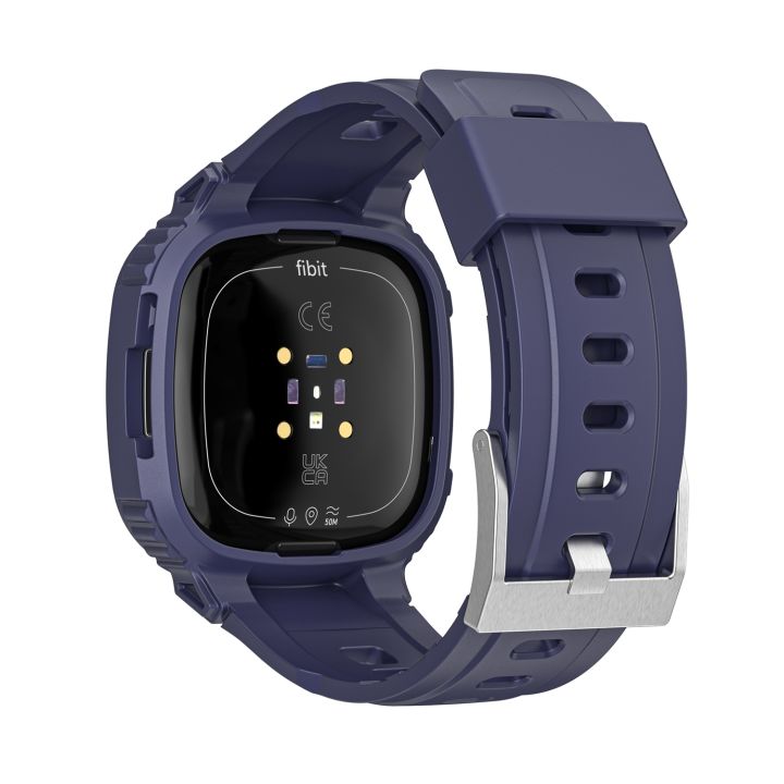 fitbit-versa-4-3-sense-2-sense-1ชุดเกราะสายนาฬิกาข้อมือ-tpu-สีน้ำเงินเที่ยงคืน-ขายเอง