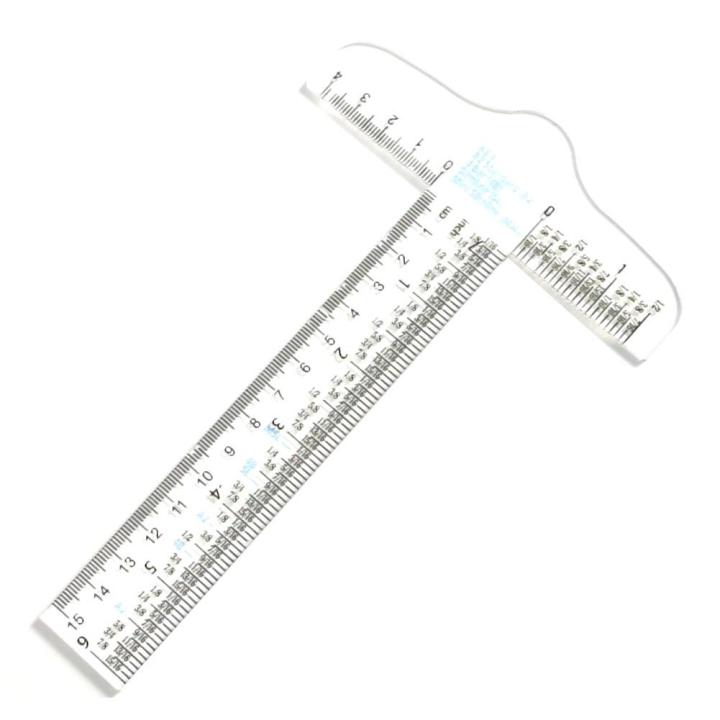 6-transparent-acrylic-t-square-ruler-scrapbooking-drawing-measuring-tools-b2b1