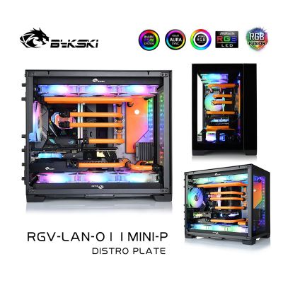 Bykski Distro Plate สำหรับ LIAN LI O11 Dynamic Mini Case, 2X360หม้อน้ำ MOD Waterway Board Kit ระบบระบายความร้อน,RGV-LAN-O11MINI-P