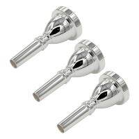 3X Large Mouth Large Holding Mouthpiece TUBA Mouthpiece Silver Plated Bass Large Mouthpiece