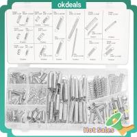 OKDEALS เหล็กเหล็กไร้สนิม ชุดจัดประเภทฤดูใบไม้ผลิ 20ขนาด ขดลวดสปริง เครื่องกลเครื่องกลเครื่องกล ชุดเครื่องมือซ่อมแซม อุปกรณ์ซ่อมแซมและ DIY สำหรับบ้านทุกประเภท