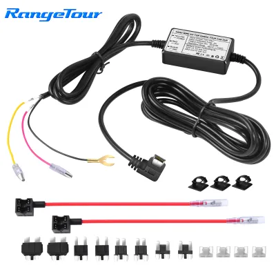 Range Tour Car DVR Hardwire Kit Inverter Converter From 1224V to 5V 2.5A for Dash Camera 24-Hour Parking Monitoring Power Cable