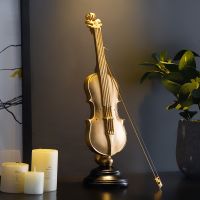 Nordic Modern Home Ornaments Resin Violin Instrument Model Music Figurine Statue Sculpture Office Desk Decorative Accessories