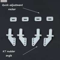 STYLISH HandA 5/10Pcs ร้อน สีขาว ไนลอน สี่หลุม KT หางเสือมุม เครื่องบินรุ่น RC โยกปรับด่วน แตรควบคุม