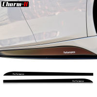 2X M Sport Performance Side Skirt Sills Stickers For BMW F30 F31 F32 F33 F15 F16 F10 F11 E90 E60 E61 G30 5D Carbon Fiber Decals