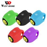 WEST BIKING Electric Cycling Bells 120 dB Horn Rainproof MTB Bike Accessories Handlebar Bell Silica Gel Shell Ring Bicycle Bell